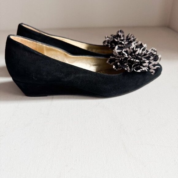 Ron White All Day Heels Black Suede Floral Loafers 37 - Picture 4 of 7